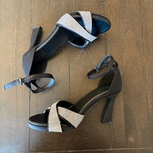 Naturalizer Lizbeth 2 Ankle Strap Dress Sandals Rhinestone Satin Size 8‎